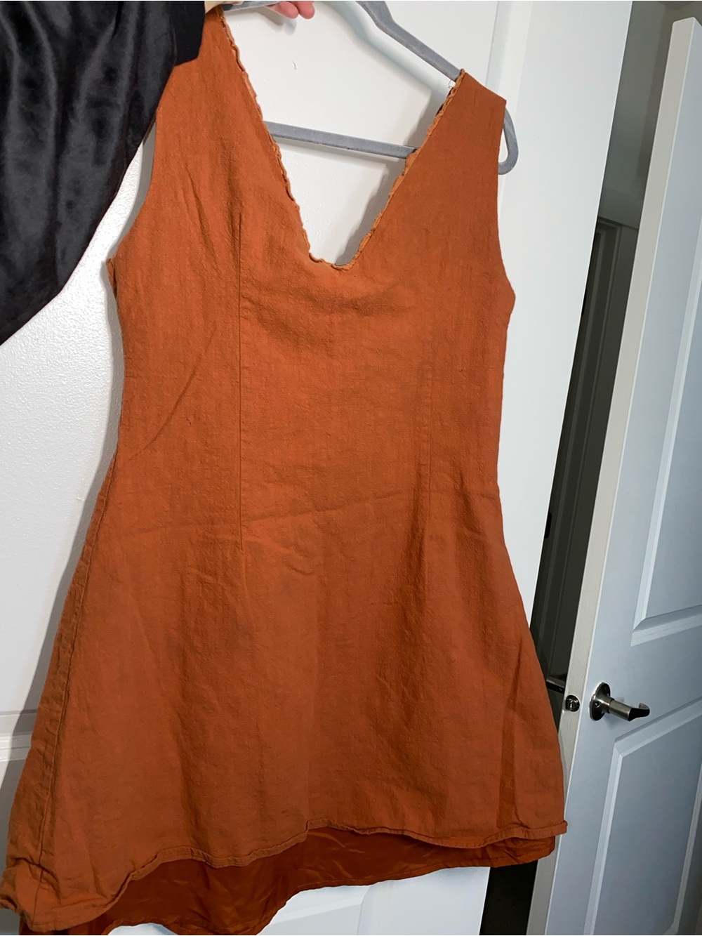 Cider Burnt Orange Cotton Shirt Dress - Picture 4 of 6
